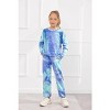Arshiner Girls 2 Piece Outfits Kids Tie Dye Sweatsuits Set Long Sleeve Shirt and Pants Set Size - 4 of 4
