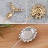 Anna-Kaci Vintage 3Pcs Long Stick Hat Pins Crystal Flower Butterfly and Pearl Details for Classic Hat Lapel and Scarf Accessorizing - 3pcs Bat - 4 of 4