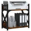 Aghana Digitals 2-Tier Smoked Oak Engineered Wood & Metal Printer Stand with Adjustable Feet, - 3 of 4