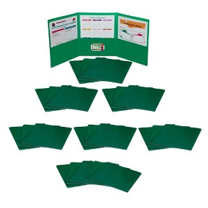 C-Line® Tri-Fold Portfolio, Heavyweight Poly, Green, Pack of 24 - 1 of 3
