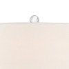 Possini Euro Design Taylor Contemporary Table Lamp with Round Riser 30 1/2" Tall Blue Art Glass White Fabric Drum Shade for Bedroom Living Room Office - 2 of 4