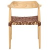 Munro Leather Woven Accent Chair - ACH1005 - Safavieh - 4 of 4