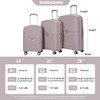 Wooakway Double Spinner Wheels PP Luggage Sets Lightweight Durable Suitcase with TSA Lock 3-Piece Set (20"/24"/28") - 3 of 4