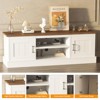Farmhouse TV Stand for 65" TVs, Wood Entertainment Center Media Console with Storage Cabinets & Adjustable Shelves - 3 of 4