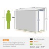 4' x 8' Lean to Garden Storage Shed, Outdoor Metal Tool House with Lockable Door Vents for Backyard Patio Lawn - 3 of 4