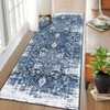 Vintage Floral Medallion Living Room Rugs, Soft Washable Non Slip Large Carpet for Bedroom Dining Room Office - 3 of 4