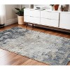Beige Dark Blue And Gray Abstract Area Rug - 2 of 4