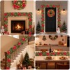 9 FT Artificial Christmas Garland: Suitable for Home Stair Railing, Indoor & Wedding Party Christmas Decorations (Batteries Not Included) - 4 of 4