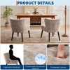 Modern Accent Chair, Upholstered Side Dining Room Chairs, Wood Legs, Comfortable Single Seating, for Office, Bedroom, Reading Spaces - 3 of 4