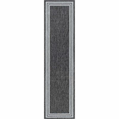 Hauteloom Coonamble Bordered Antrasit Outdoor Rug