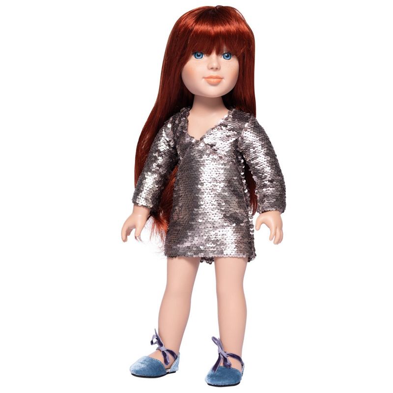I&#39;M A GIRLY Dress with Silver Glitter Sequin Outfit - Fits I&#39;M A GIRLY 18&#34; Fashion Doll, 3 of 5