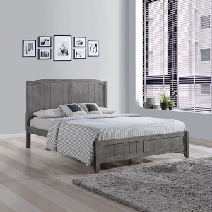Queen Size Wood Platform Bed with Headboard for Bedroom - 1 of 4