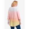 Woman Within Plus Size French Terry Tie-Sleeve Sweatshirt - 3 of 4