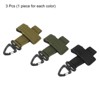 Unique Bargains Glove Holder Set 3Pcs Nylon Webbing 360 Degree Revolve Buckle with Key Clip for Belt Black Green Khaki - 3 of 4