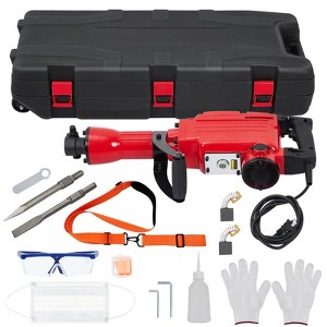 Electric Jack Hammer Demolition Tool Kit,  Heavy-Duty Concrete Breaker with Quick Chuck Assembly, Tool Case & Shoulder Strap - 1 of 4
