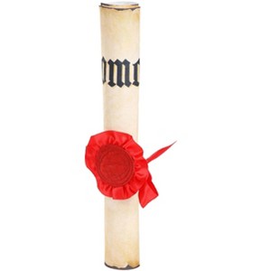 HalloweenCostumes.com    Fake Diploma Costume Accessory, Black/Brown/Red - 1 of 4