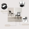 CAVINAS 17.2" Modern Minimalist Dining Chairs,Set of 2,Upholstery PU Leather Dining Room Chairs,Kitchen Dining Furniture Chair - 4 of 4