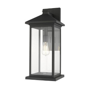 Portland 1-Light Outdoor Wall Lantern - 22" Tall, Dimmable, Wet Rated, Glass Shade - 1 of 3