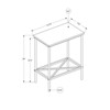 FONTOI 2-Tier Side Table, Narrow Bedside Table with Open Storage Shelf for Living Room, Bedroom, White, 9.5"*24"*15.75" - 3 of 4