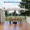 15ft Large Patio Umbrella，Rectangular Patio Umbrella with Crank Handle, UV Protection for Outdoor Market, Backyard, Pool - 2 of 4