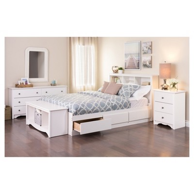 Monterey White 3-Drawer Nightstand with Pewter Knobs - 35.5"
