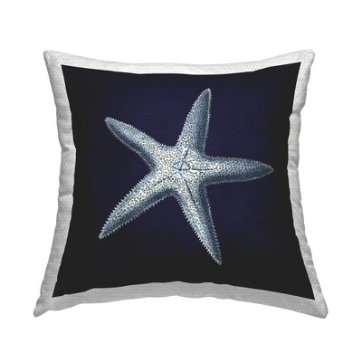 Stupell Industries Distressed Navy and White Starfish