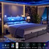 Aheaplus Bed Frame with LED Light and Charging Station - 3 of 4
