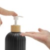 Unique Bargains Round Bottom Vertical Stripes Soap Dispenser 13.53oz 1 Pc - 3 of 4