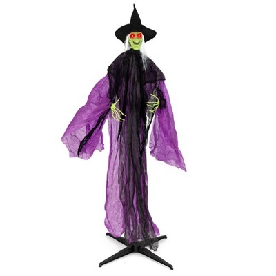 NAYSAYE Party Decoration and Accessories Halloween Witch Figurine with Sound Activated Motion for Halloween Parties, Multicolor, 66"*24"*86.4"