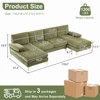 Karl Home |110 in. W Pillow Top Arm 3-Piece U-shaped Chenille Sectionals in Beige - 2 of 4