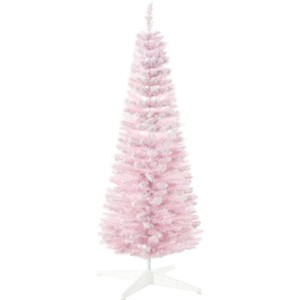 TopComfy Christmas Tree Stands Artificial Christmas Tree with Realistic Branches Christmas Interior Decor for Living Room, Pink, 37.43"*7.09"*8.27" - 1 of 4