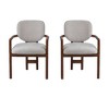 Kumasinova Set of 2 King Louis Style Dining Chairs, Rubber Wood Frame Kitchen Chairs with Ergonomic Backrest, Upholstered Arm Chairs - 3 of 4