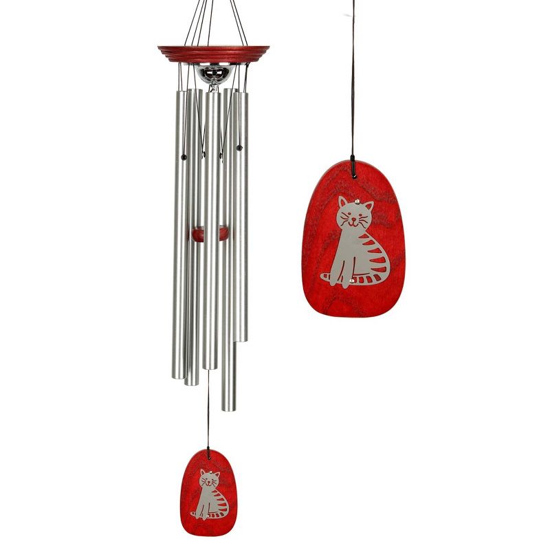 Woodstock Wind Chimes Signature Collection, Woodstock Pet Memorial Chime, 24'' Silver Wind Chime, 4 of 10
