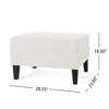 CAVINAS Classic Upholstered Ottoman with Birch Wood Legs, Modern Rectangle Ottoman Bench, Ottoman Foot Stools, Bedroom Entry Bench - 3 of 4