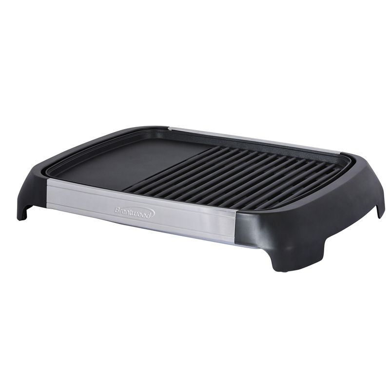 Brentwood Select TS-641 1200 Watt Electric Indoor Grill & Griddle in Stainless Steel, 2 of 9