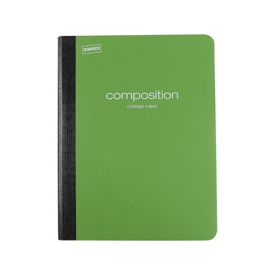 Staples Poly Composition Notebook 9.75" x 7.5" College Ruled 70 Sh. Green TR55079N/55079