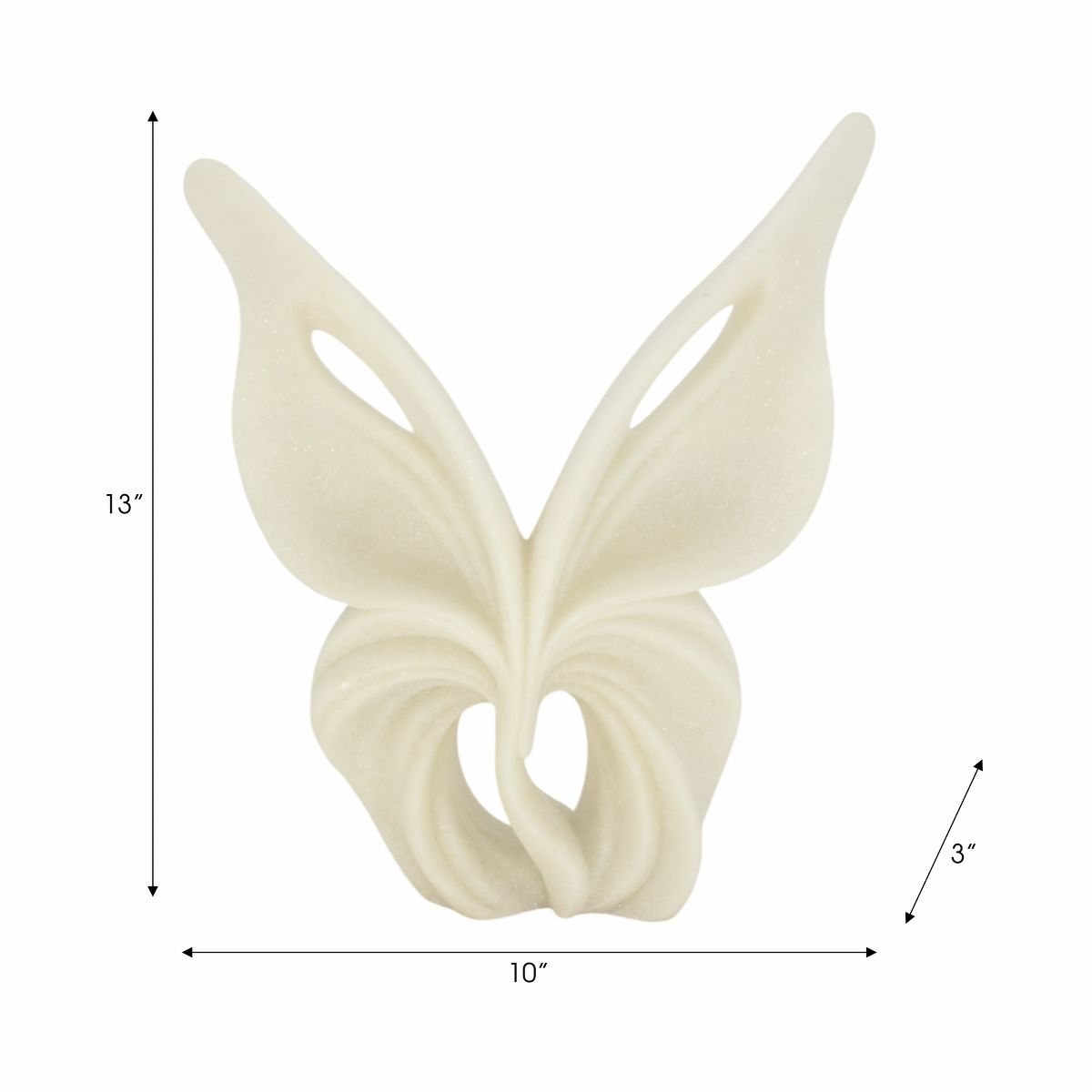 Elegant Resin Butterfly Statue Figurine for Home Decor - Sculpture Decorative Object for Bathroom, Office, and Living Room Accent - thumbnail 3