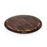 Picnic Time Lazy Susan Fire Acacia Wood Serving Tray