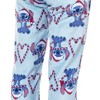 Seven Times Six Disney Stitch Christmas Pajamas Men's Candy Cane 2 Piece PJ Lounge Set - 3 of 4