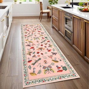 Floral Washable Rug - 1 of 4