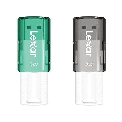 Lexar® JumpDrive® S60 32-GB USB 2.0 Flash Drives (2 Pack; Black/Teal) in Multicolored - image 1 of 4