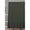 Iveta Abolina Pine Needle Checker Christmas Shower Curtain Green - Deny Designs - 2 of 3