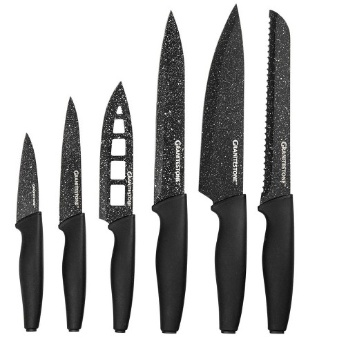 GraniteStone Black NutriBlade 6 Piece Knife Set