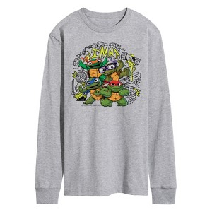 Men's - Teenage Mutant Ninja Turtles Mutant Mayhem - Tmnt Mm Sketchy Long Sleeve Graphic T-Shirt - 1 of 3