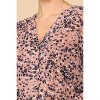 Slickblue Animal Print Button Down Shirt, Women's Blouse, Lapel Collar Style, Cream Mix, S - 3 of 4