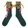 A Christmas Story Leg Lamp Adult Green Casual Crew Socks With 3D Tinsel - 2 of 4
