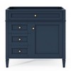 TUYOHW Bathroom Vanity with Sink Top, Bathroom Vanity Cabinet with Two Doors and Two Drawers, Open Shelf with One Package - 2 of 4