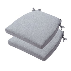 SEVOBAL 2Pack Seat Cushions with Premium Soft Cotton Filling, Non-Slip Bottom, Comfortable Durable Chair Pads for Living Room, Light Gray, - 1 of 4