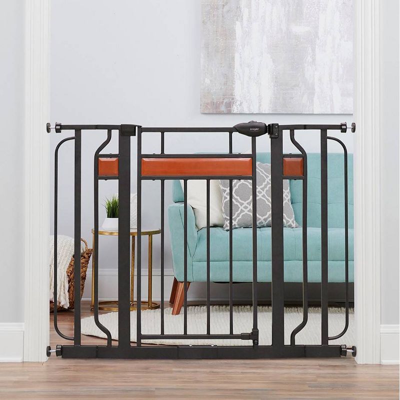 Regalo Extra Wide Home Accents Metal Walk Through Baby Gate, 1 of 5
