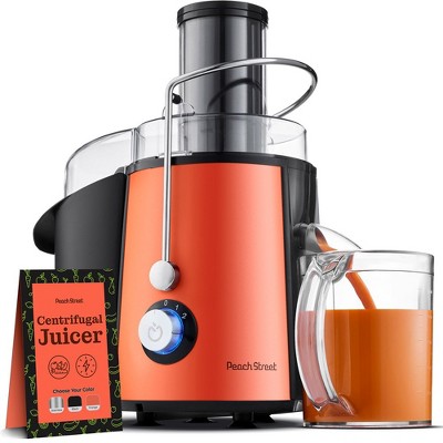 Peach Street Centrifugal Juicer 700W Extractor Machine, Wide Feeder for Whole Fruits, Vegetable, with Micro-Mesh Filter Easy to Clean, Stainless Steel